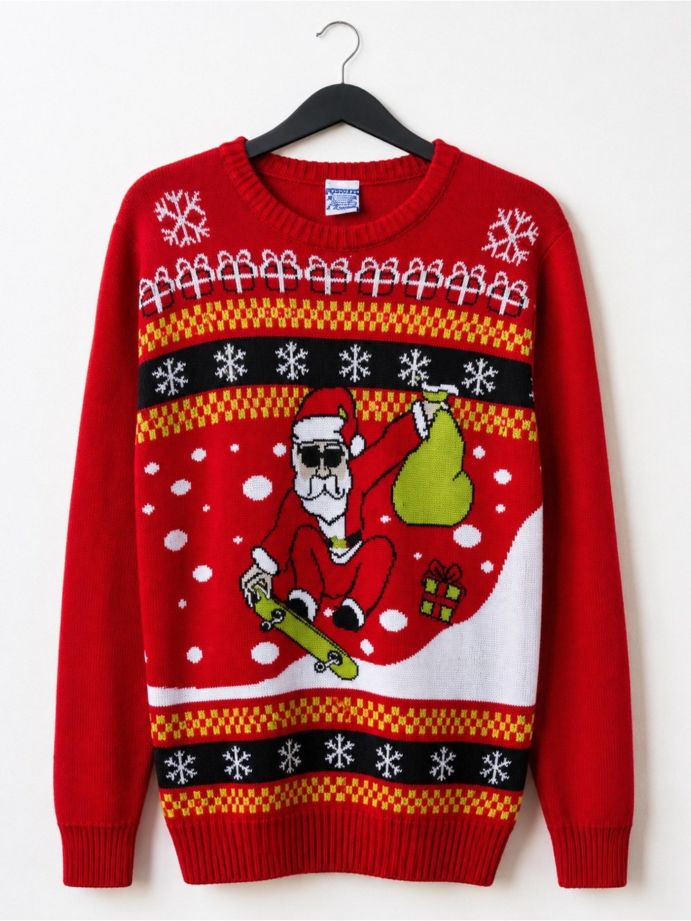 NEW Skateboarding Santa Ugly Christmas Sweater XL
